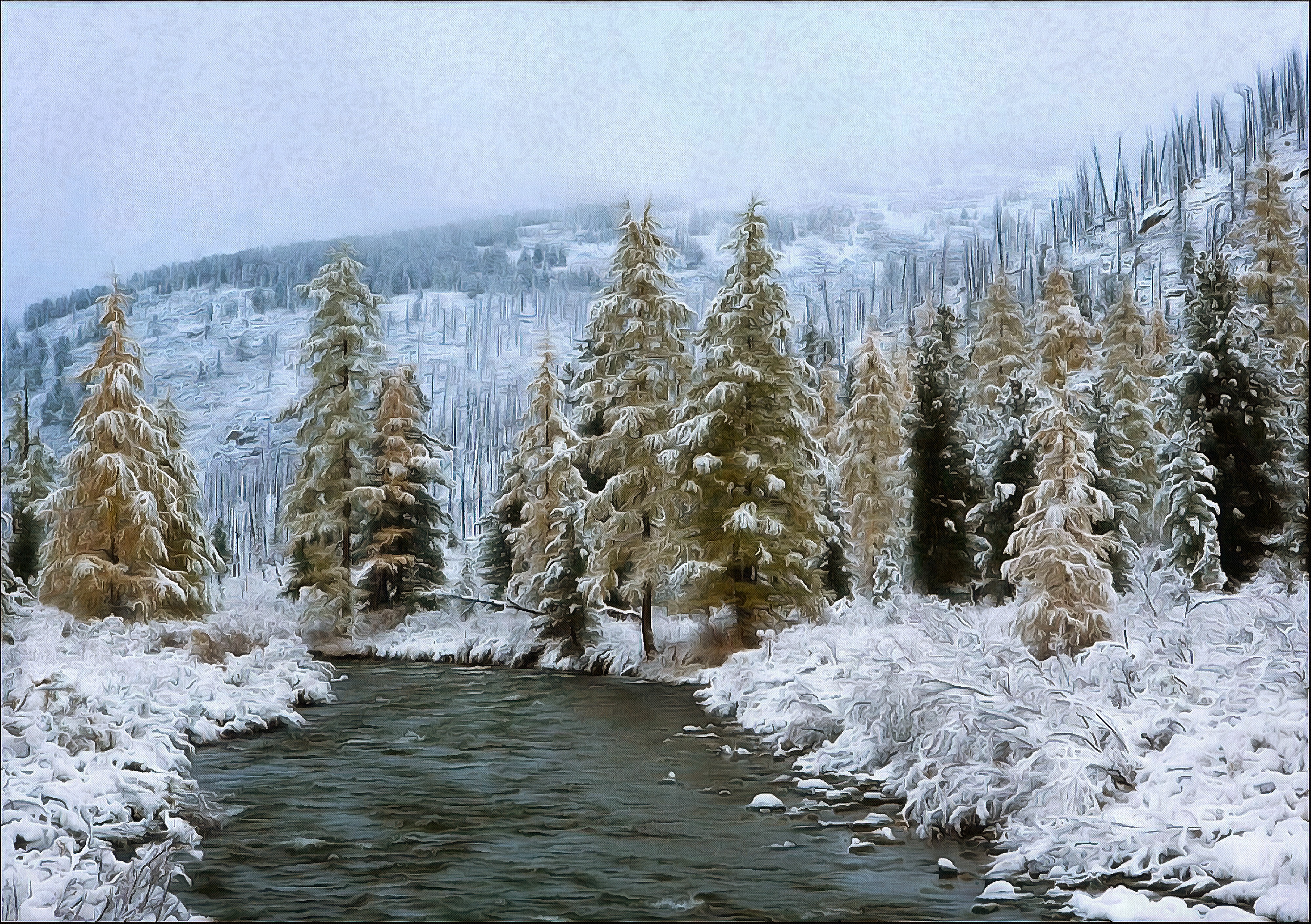 Природа Сибири зимой